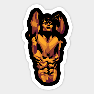 Gym Muscle Pop Art Sticker